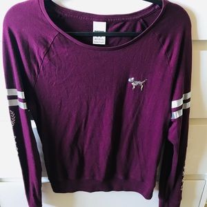 PINK Maroon Long Sleeve *SUPER COMFY & CUTE*